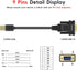 RS232 DB9 2-Pack USB to Serial Male Cable