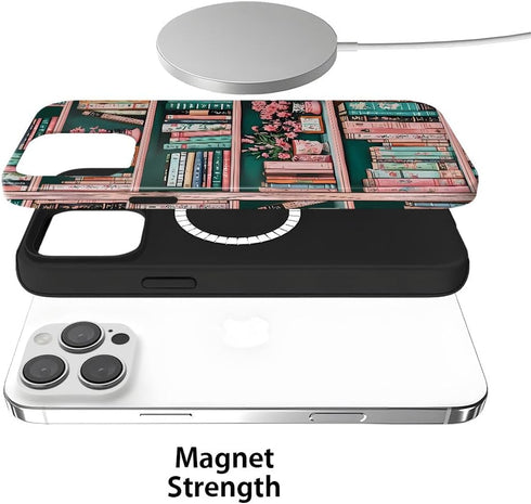 TnXee 14 2-Layer Case Compatible with iPhone Pro Max,Compatible with MagSafe,Glossy Fall Prevention Hybrid Hard Shell