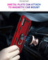 Galaxy A01 Case with HD Screen Protector, Military Grade Hybrid Hard PC Soft TPU Shockproof Protective Case, Red
