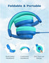 iClever HS19 Kids Headphones with Microphone for School, Volume Limiter 85/94dB, Over-Ear Girls Boys Headphones with