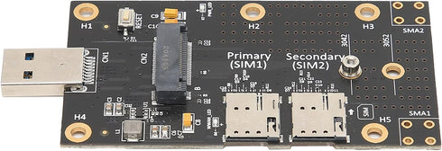 Qiilu M.2 to USB 3.0 Adapter Push Connector for Dual SIM Card Slot