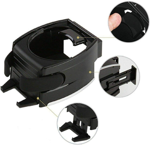 2 in 1 Drinks Holder Universal Car Phone Mount, Air Vent Bottle Cup Water Smart