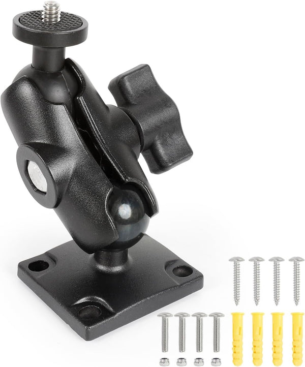 FPN Heavy-Duty Camera Wall Mount 360 Rotation Aluminum Alloy Short Arm with 1/4"-20