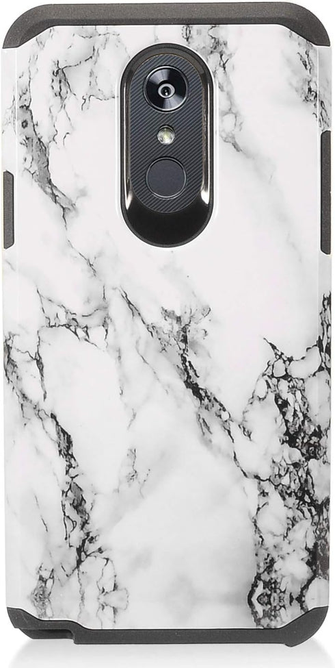 Z-GEN Hybrid Image Phone Case + Tempered Glass Screen Protector for LG Stylo 5 (2019), Stylo 5X, Stylo5+ Plus, AD1