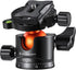K&F Concept 36mm Metal Tripod Ball Head, 360° Rotating Panoramic with Quick Release Plate