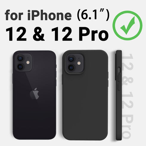 AOTESIER Compatible with iPhone 12 Case and iPhone 12 Pro Case 6.1 inch - Silky Touch Premium Soft Liquid Silicone