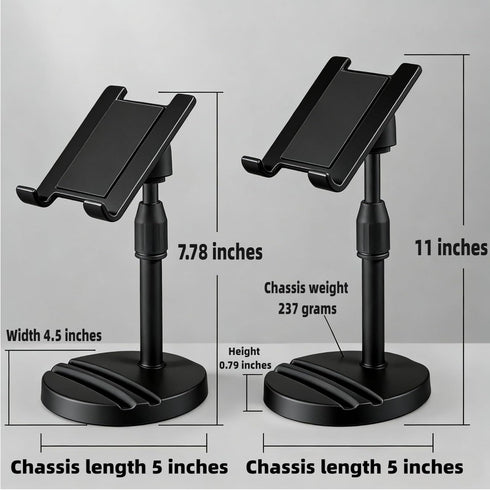 ZYEUNAGNB 360 New model Adjustable Phone Stand Holder for Desk, Rotatable Ergonomic Stand with Heavy Metal Base