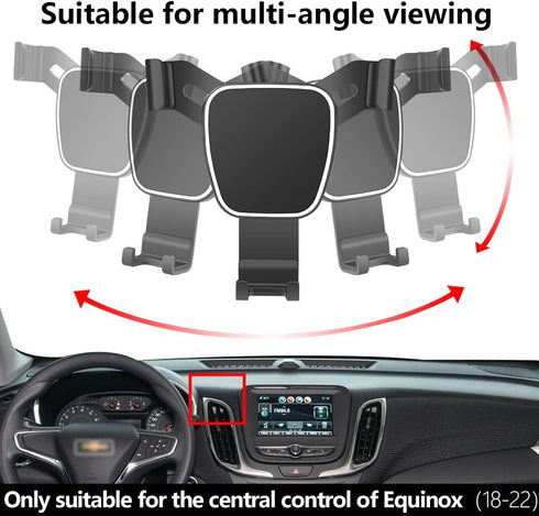 Car Phone Holder for Chevrolet Equinox 2018-2024, Auto Accessories Navigation Bracket Mobile Cell Phone Mount