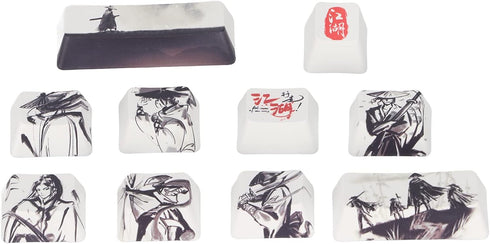 Keyboard Keycaps, Custom 10 Keys Novelty Keycap for Mechanical Keyboard, PBT Keycaps with Clear Pattern