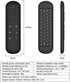 LUVI Air Mouse Remote Control, Wireless Mini Keyboard 2.4G & BT5.2 Motion Sensing Backlit Rechargeable, Compatible with