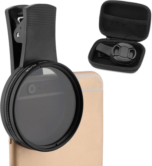 Loyanger 52mm Polari/zed Camera Lens Phone Universal CPL Filter Clip Kit, Portable Phone