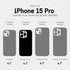 Pelican Shield Brushed Aluminum iPhone 15 Pro Case 6.1", Compatible with MagSafe, 21ft Military Grade Protection, Black