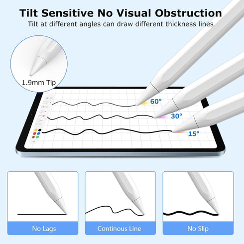 Stylus Pen for iPad, 2 in 1 Active and Capacitive Apple Pen, Fast Charge Apple iPad 10th Generation Pencil