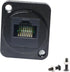 RJ45/8P8C D-Type Panel Mount Ethernet Extender Cat5E Terminal Solderless Network Adapter with Screw