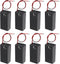 8pcs 9V Battery Holder with Switch, Storage Case Holder for 9V Battery with Cover