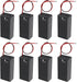 8pcs 9V Battery Holder with Switch, Storage Case Holder for 9V Battery with Cover