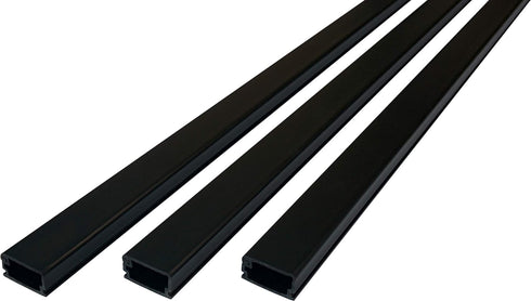 Small Latching Cable Raceway, 375 Series, 5ft, Black