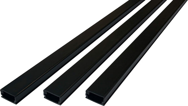 Small Latching Cable Raceway, 375 Series, 5ft, Black