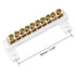 uxcell 10 Positions Terminal Block Connector Bar, Single Row Electric Barrier High Bridge Design