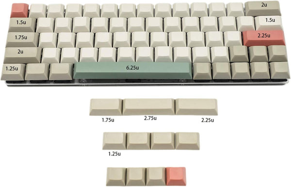 YMDK DSA Profile 9009 Blank 61 64 68 ANSI Keycap Set for MX Mechanical Keyboard (61 64 68 Blank No Legend)