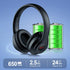 X5 Wireless FM Radio Headphones with Bluetooth, Portable Over Ear Headset, Built-in Microphone, Rechargeable, Stereo