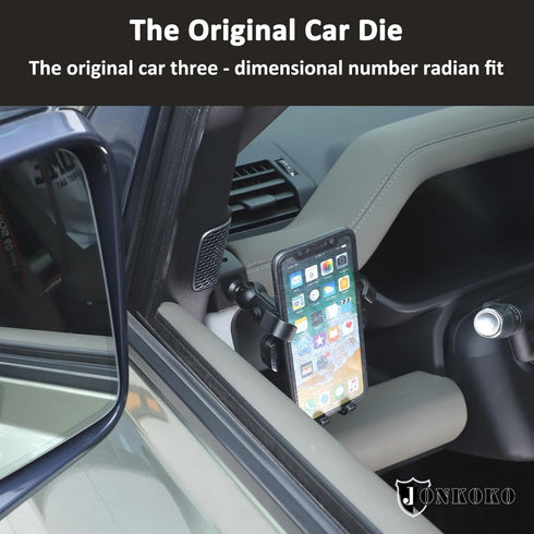 Aluminum Alloy Dashboard Side Mobile Phone Holder Trim for Land Rover Defender 90 110 130 2020-2024 (Style B, Left)