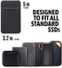 Slipdrive - Portable Hard Drive Sleeve for Laptop - SSD Solid State Drive - Reusable Adhesive - Stick on External Hard