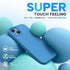 Miracase Shockproof Liquid Silicone Rubber Phone Case Cover for iPhone 13 6.1 inch, with Tempered Glass Screen