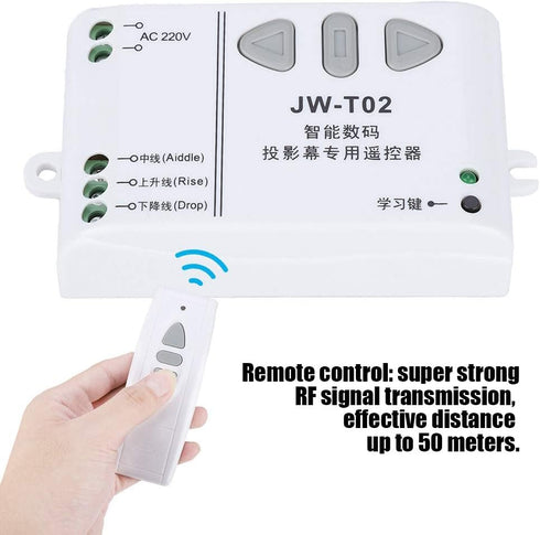 Mugast Control(433Mhz) Projector Screen Projection Screen Up Down Reversing Controller with Remote