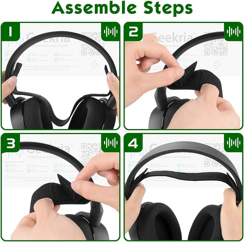 Geekria Flex Fabric Headband Pad Compatible with SteelSeries Arctis 5 & Arctis 3 All-Platform Gaming, Replacement Band,