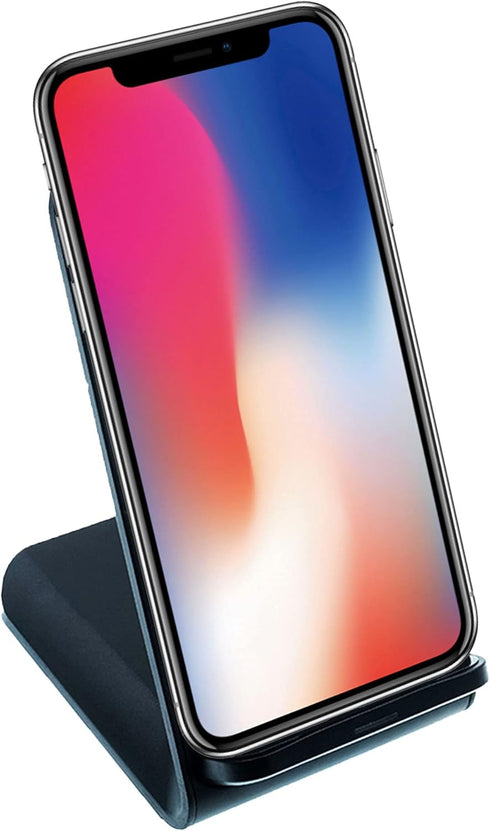 10W Dual Coil Qi Wireless Charger Stand - Fast Wireless Phone Charging Stand for iPhone and Samsung Galaxy Phones - USB