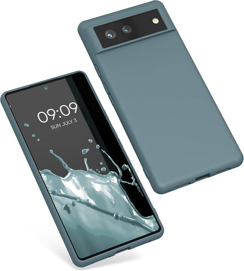 kwmobile Case Compatible with Google Pixel 6, Soft Slim Protective TPU Silicone Cover - Arctic Night
