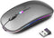 Wireless Bluetooth Mouse, Rechargeable LED Dual Mode Mouse (Bluetooth 5.2 and USB Receiver), Portable Silent Mouse for