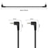 PNGKNYOCN 2.5mm Audio Aux Cable, 90 Degree TRRS Male to Male Double Angled Stereo Headset Connector Cable (0.3M)