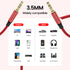 MOSWAG 3.5mm Aux Cord Male to Male, 6.6FT/2Meter Nylon Braided Stereo Jack Cable for Phones, Headphones, Speakers