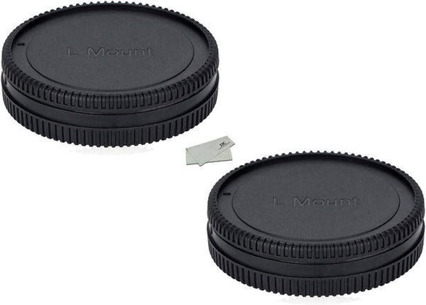 (2 Packs) Body Cap and Rear Lens Cap Kit for Leica L Mount Cameras, fit Panasonic S5II DC-S5M2 S1 S1R S1H
