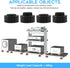 Tertullus 4PCS HiFi Spikes Speaker Bracket Foot, Adjustable Isolation Stand Feet for Amplifier Speaker DAC Spikes+Base