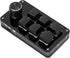 Sonew One Handed Mechanical Keyboard, Programmable with Knob, 6 Key Mini Gaming Keypad, Shortcut DIY (Black)