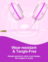 Kids Headphones with Safe Volume Limiter, 3.5mm Wired On-Ear Headphones for School, HD Stereo Sound (Pink)