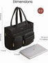 LOVEVOOK Teacher Tote Bag for Women,Multi-pocket Laptop Bag with Large Cup Holder,Nurse Bags Work Travel Computer