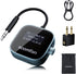 SOOMFON Airplane Bluetooth 5.3 Transmitter for 2 Airpods or Headphones 2-in-1 Airplane Bluetooth
