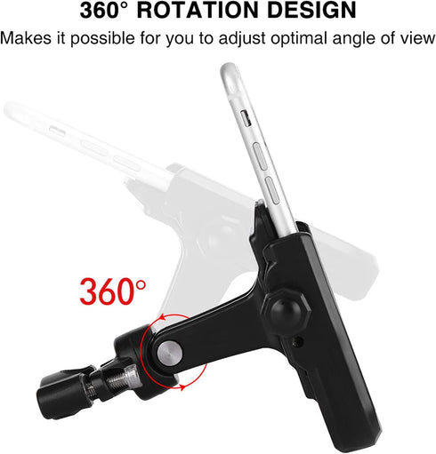Keenso Motorcycle Bicycle Cell Phone Mount Holder - Adjustable Universal Handlebar Bracket for 4-6inch Mobile Phone,