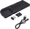 Wireless Keyboard Ultra Mini Touchpad, Rechargeable Backlit Keyboard with Infrared Indicator