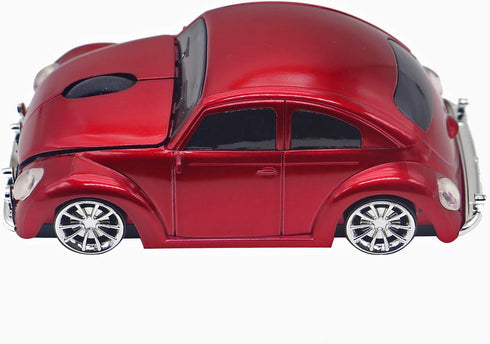 Wireless Sports Car Mouse, 3D Optical Mouse for Desktop, Laptop PC, Computer Mice for JKC (Red)