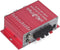 Ruilogod 2-CH Mini Hi-Fi Car Boat Audio Stereo Amplifier DVD MP3 Player Red