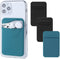 3 Pack Cell Phone Card Holder Pocket for Back of Phone - Stretchy Stick on Wallet for Credit Card ID Case - 2 Black + 1