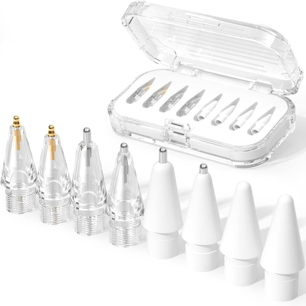 JOOSKO 8 Pack Upgraded Replacement Tips for Apple Pencil Pro/USB-C/2nd Gen/1st Gen Tips(with