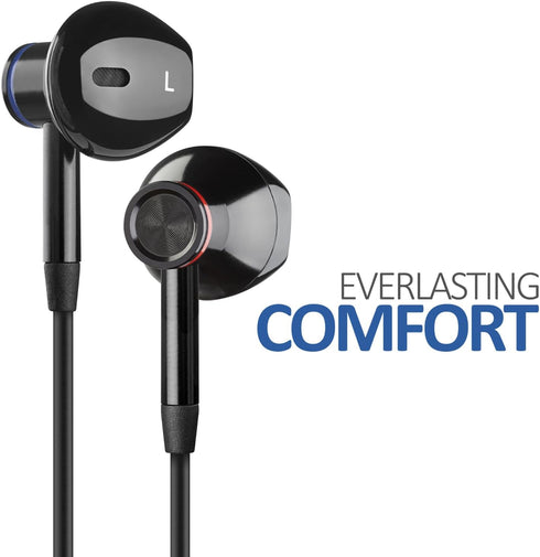 LUDOS NOVA Wired Earbuds in-Ear Headphones with Microphone, 3.5mm Plug-in Ear Buds for iPhone, Laptop, School Students