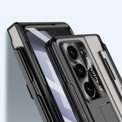 Rugged Full Body Protective Case for Samsung Galaxy Z Fold 6, with Pen & Screen Protector, Camera Lens Cover - Blue