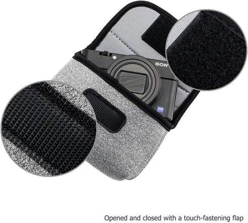 JJC Compact Camera Case Travel Pouch Sleeve for Sony ZV-1 II, ZV1II, ZV1F, ZV-1F, ZV1, RX100 VII, VI, VA, Canon G7X,